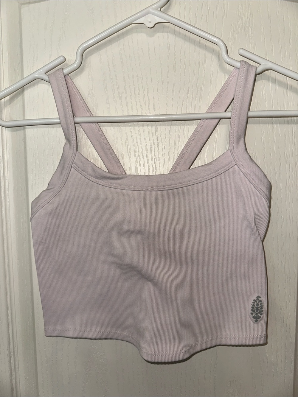 FP Movement by Free People Lavender Ribbed Crop Tank Top